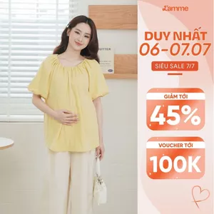 Áo bầu Joie chất liệu thô mềm siêu nhẹ thoáng mát phù hợp mẹ bầu đi làm đi chơi phong cách năng động by L'amme