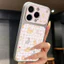 Ốp lưng iPhone Họa tiết da mạ phong cách Gấu họa tiết ngôi sao may mắn iPhone 18 17 16 15 14 13 12 11 Pro Max Plus Max