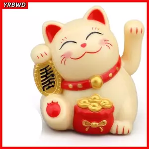 Đồ trang trí ô tô YRBWD, Tượng nhỏ mèo may mắn dễ thương Nhật Bản, Quà tặng Wave Hand Sáng tạo Năm vẫy tay Công sở mèo may mắn