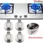 VVDZA 2 Cái Núm Điều Khiển Nồi 6mm / 8mm Hợp Kim Kẽm Bạc Bếp Gas Công Tắc