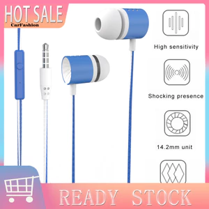 < CarFashion > Tai nghe có dây Bass mạnh mẽ Khử tiếng ồn thông minh Tai nghe chơi game trong tai thể thao âm thanh nổi 35mm tiện dụng để chạy bộ