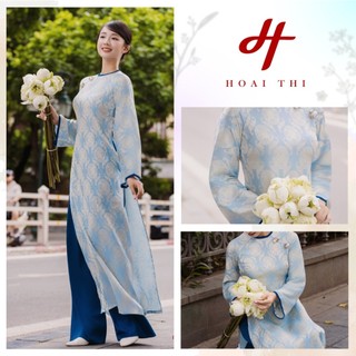 Áo dài cách tân nữ cao cấp, màu sắc nhã nhặn, thiết kế tôn dáng mặc lễ tết, đi tiệc | Áo dài Hoài Thị