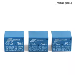 10 Rơle DC 5V 12V 24V SRD - Rơle nguồn 250VAC 10A 5PIN [Vn]