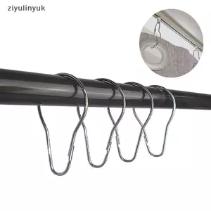 Ziyulinyuk 10 / 20 Chiếc Rèm Mở Bầu Nhẫn Carabiner Móc Khóa Kẹp Rèm Cửa Sổ Móc Tắm Rèm Thanh Kẹp Phụ Kiện VN