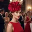 THEGIRL8B Băng Đô Hoa Hồng Lớn, Mũ Fascinator Cổ Điển Ngọt Ngào Tinh Tế, Retro Thanh Lịch Top Mũ Tóc Vòng Hóa Trang Tóc Ban Nhạc Chụp Ảnh