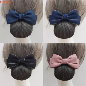 THEGIRL8B Nơ Lò Xo Kẹp, Ruy Băng Kẹp Tóc Bun Snood, Vintage Mũ Đuôi Ngựa Kẹp Phụ Kiện Tóc Y Tá Kẹp Tóc Nữ
