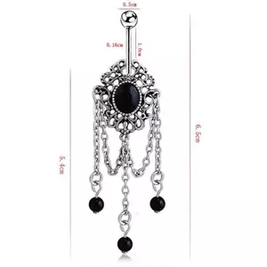 VFZ Old Sliver Vintage Phong Cách Dân Tộc Bụng Nhẫn Chống Dị Ứng Thép Không Gỉ Gợi Cảm Nữ Xuyên Ombligo Trang Sức Cơ Thể Louislifecool