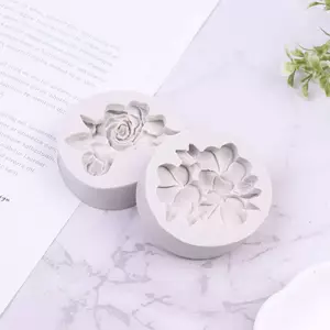 Ziyulinyuk 1 Khuôn Silicon Hình Hoa DIY Gardenia Plumeria Rubra Bánh Xà Phòng Fondant Khuôn Thạch Kẹo Sô Cô La Trang Trí Dụng Cụ VN