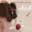 HFSHY Chấm Bi Móng Vuốt Tóc Với 3D Dâu Trang Trí Chống Trượt Tay Cầm Ngọt Ngào Phụ Kiện Tóc Cho Bé Gái Ngọt Ngào Hàng Ngày Nhìn VN