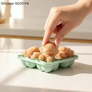 {AKIN} 1 Khay Đá Silicon Hình Gấu Cho Trà Sữa Cà Phê Thiết Kế Độc Đáo Khuôn Tái Sử Dụng Cho Các Bữa Tiệc Mùa Hè Trẻ Em {a}
