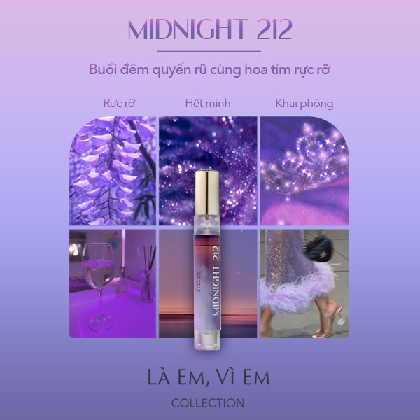 [TẶNG 1 NƯỚC HOA 2ML] Nước Hoa Mine Midnight 212 Hương Thơm Quyến Rũ Và Ngọt Ngào Ấm Áp 9ml