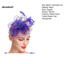 MIC _ Hạt Trang Trí Chấm In Kim Loại Kẹp Fascinator Mũ Lưới Hoa Lông Vũ Trang Trí Đảng Mũ Phụ Kiện Tóc