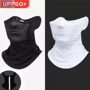 JVSUB Full Face, Xe Đạp Chống Bụi Ice Silk, Chống Nắng Thoáng Khí Hàng Ngày Chống Tia UV Cổ Màu Trơn Gaiter Thể Thao Ngoài Trời
