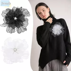 JVSUB Handmade Hoa Miếng Dán, Vải Vải Đầm DIY Trang Trí Hoa Ren Miếng Dán Thời Trang May Trên Táo Miếng Dán Thêu Nhiều Lớp Cho Phụ Kiện Quần Áo
