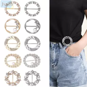 JVSUB 4 Khăn Khóa Lụa Khóa Kẹp Trang Sức Thời Trang Áo Thun Kẹp Khăn Choàng Khóa