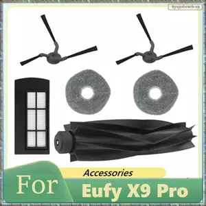 Bộ 6 Linh Kiện Thay Thế Cho X9 Pro Robot Hút Bụi Con Lăn Bàn Chải Bên Bàn Chải Có Thể Giặt Bộ Lọc Lau Vải