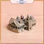 POWER Brass Mini House Bức tượng nhỏ Bộ Đồ trang trí kiến trúc lâu đài cho phong cảnh vi mô Vườn cổ tích DIY Trang trí trang trí.
