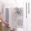 Doutie Giỏ quần áo bẩn treo tường Giỏ đựng đồ gấp dung tích lớn Thiết kế rỗng chịu tải mạnh để thông gió VN