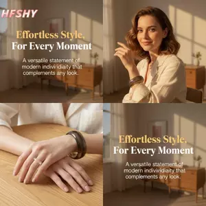 HFSHY Chunky Vintage Acrylic Vòng Tay Thi Cuff 4 Bộ Thiết Kế Nhiều Màu Sắc Sống Động Cho Người Hâm Mộ Thời Trang VN
