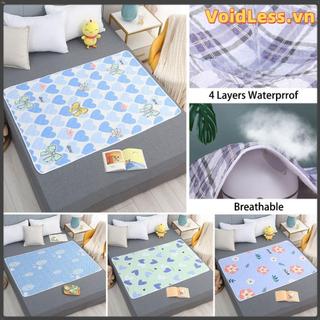 VOIDLESS Bed Wetting Incontinence Cover, Tấm lót ngủ chống rò rỉ chống thấm nước ba lần cho bé, Tấm lót kinh nguyệt mềm mại 100 * 150cm dành cho người lớn