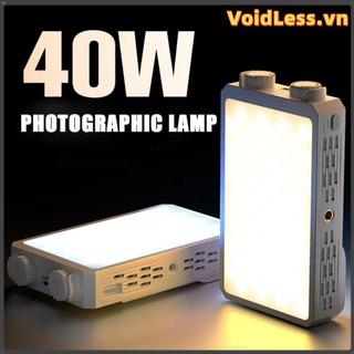 Đèn LED máy ảnh VOIDLESS 40W, Nhiệt độ màu kép 0-100% Đèn Video COB 40W có thể điều chỉnh, bỏ túi di động 4400mAh có thể sạc lại 2800K-9000K Chiếu sáng chụp ảnh