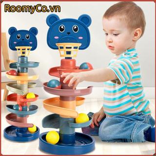 Tháp bóng lăn ROOMYCO 1 2 3 năm Đồ chơi giác quan Phát triển cho bé Đường xếp chồng Montessori