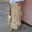 Mùa Thu Boho Vintage In Hoa Cao Cấp Xù Voan Váy Dài Nữ Cho Ngày Lễ Đảng