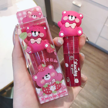 | 【his romand】 | ☝MANSLY Hoạt Hình Gấu Nước Bóng Ánh Sáng Mỏng Toot Lip Glaze Gương Thạch Thủy Tinh Son Bóng Chống Thấm Nước Không Phai Màu Son Môi☁