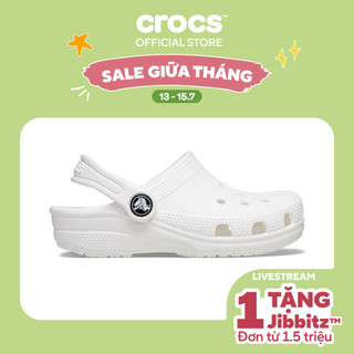 Giày Clog Trẻ Em Crocs Toddler Classic - White - 206990-100