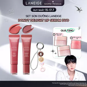 Bộ Đôi Son Dưỡng Môi Có Màu LANEIGE DONUT DELIGHT LIP SERUM DUO