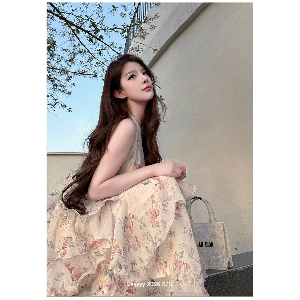 Đầm hoa tầng anh đào Pháp Bloom Dress