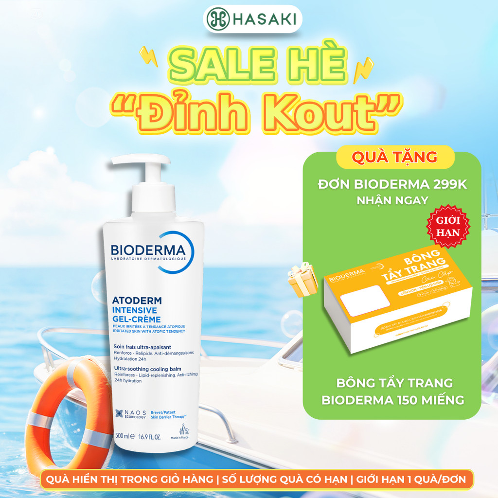 Gel Dưỡng Ẩm Làm Dịu Cho Da Rất Khô Bioderma Atoderm Intensive gel-crème - Hasaki - Hàng Chính Hãng