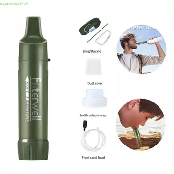 Ống hút lọc nước mini DAPPERGENT, Máy lọc nước lọc mini, Đồ dùng khẩn cấp Ống hút sinh tồn Trực tiếp Uống nước uống Ống hút cắm trại