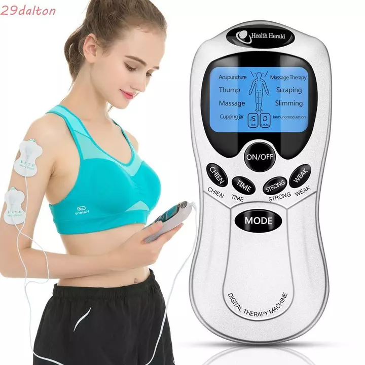 Dụng cụ massage điện DALTON, Máy kích thích xung điện tử 8 chế độ, Máy kích thích điện tập thể dục xung kỹ thuật số Máy kích thích cơ bắp di động Massage vai
