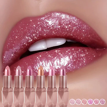 Bán chạy#SAM SUGAR Diamond Pearlescent Lipstick fang Water Burst Shining Gold zi Run Lipstick day