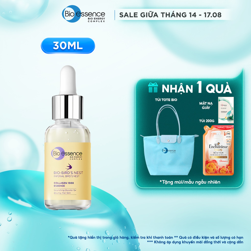 Tinh chất dưỡng da tươi sáng và căng mọng Bio-essence Bio-Bird's Nest Collagen Essence 30ml