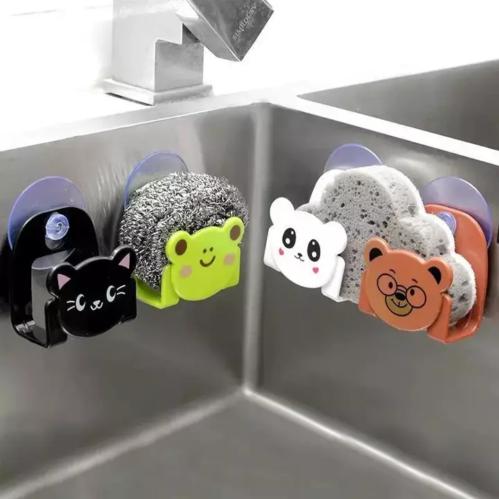 Dụng Cụ Tổ Chức Phụ Kiện Nhà Bếp Hoạt Hình Xốp Rag Giá Để Đồ Trang Trí Nhà Cửa Cho Đồ Dùng Bếp Tiện Ích Nhà Bếp