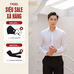 Áo sơ mi dài tay DGC Dáng Ôm Slim Fit Phong Cách Thanh Lịch Và Hiện Đại - SASDBC02M