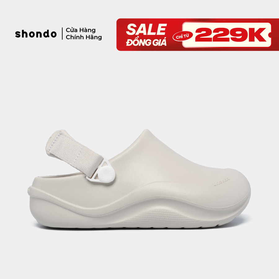 Dép sục Shondo Clog Suke màu trắng