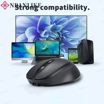 Chuột không dây NBANLIKE Macaron, Chuột không dây công thái học có thể sạc lại 2.4Ghz + BT5.0, Chuột game thủ Chuột không dây Morandi di động nhẹ không ồn ào PC / Laptop