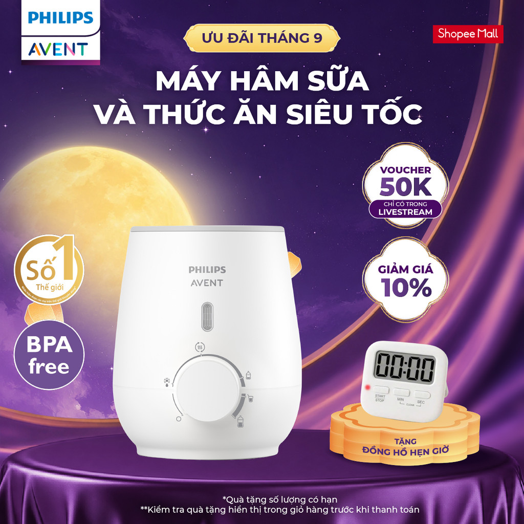 Máy Hâm Sữa Và Thức Ăn Siêu Tốc Philips Avent - An Toàn, Giữ Trọn Dinh Dưỡng Cho Bé