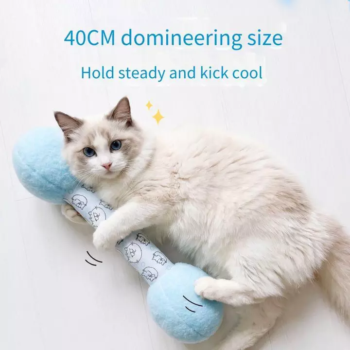 Đồ chơi thú cưng, đồ chơi mèo, mèo teaser gậy, khoảng 40cm bông mẩu để đá và chơi, mèo bạch hà ôm và đá đồ chơi, tự vui vẻ và thư giãn mèo teaser đồ c – 4