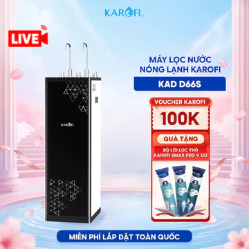 [LIVE - TẶNG BỘ LÕI] KAD-D66S Máy lọc nước Nóng Lạnh RO Mỹ 11 lõi Karofi - 1 Lõi Mineral, Lạnh Block - Giao lắp miễn phí