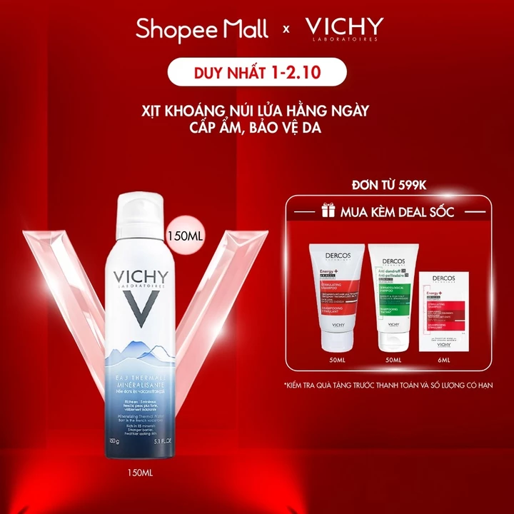Nước khoáng dưỡng da Vichy Mineralizing Thermal Water 150ml