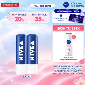 Combo 2 Son Dưỡng Môi NIVEA 4.8g - 85031/85061/85083x2