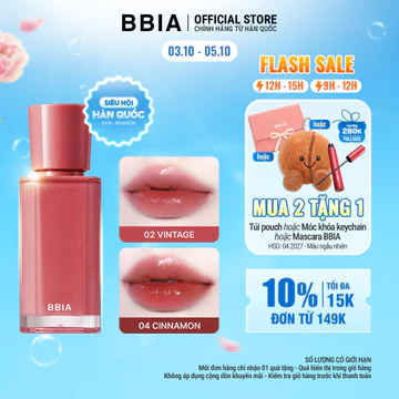 Son tint bóng căng mọng, trong trẻo BBIA Glow Tint