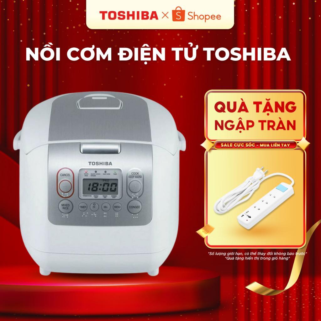 Nồi cơm điện tử Toshiba RC-18NTFV(W) - Lòng nồi dày 4mm - Bảo hành chính hàng 12 tháng
