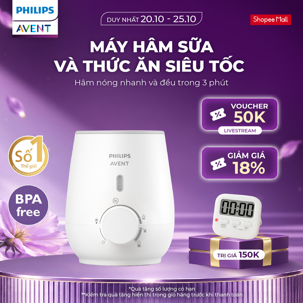 Máy Hâm Sữa Và Thức Ăn Siêu Tốc Philips Avent - An Toàn, Giữ Trọn Dinh Dưỡng Cho Bé