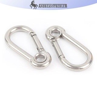 Onetimingfine M4 M5 M6 M7 M8 Thép không gỉ Carabiner Carbine Snap Hook có lỗ khóa lò xo Vòng chìa khóa VN