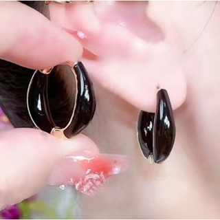 Bông tai nhỏ giọt dầu đỏ phong cách mùa thu đông